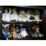 SELECTION 20TH C DOLLS CELLULOID, FELT A