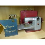 CORNET CRYSTAL TOY SEWING MACHINE AND A