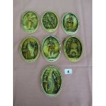 SEVEN EARLY 20TH CENTURY ARTHUR OSBOURNE IVOREX 3-D WALL PLAQUES DEPICTING VARIOUS CHARLES DICKENS