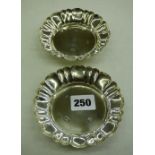 PAIR OF HM BIRMINGHAM SILVER PIN DISHES