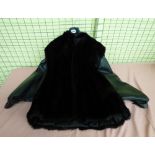 LADIES LEATHER FUR JACKET (M)