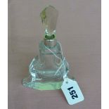 HM SILVER MOUNTED GLASS SCENT BOTTLE WIT