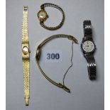 FOUR LADIES WRISTWATCHES, INCLUDING ROTA