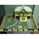 HANDMADE 1950'S DOLLS HOUSE WITH FORE GA