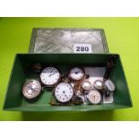 15CT GOLD CASED WRISTWATCH AND AN UNMARK