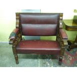 19TH CENTURY PUBLIC HOUSE BENCH SEAT WIT