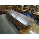 20TH CENTURY OAK WAKE TABLE TWO PLANK TO