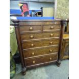 VICTORIAN MAHOGANY 'SCOTCH' CHEST OF DRA