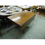 GEORGE IV MAHOGANY DROP FLAP PEDESTAL SU