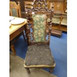 19TH CENTURY ROSEWOOD BARLEY TWIST CHAIR