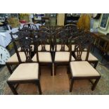 SET OF TEN 20TH CENTURY MAHOGANY DINING