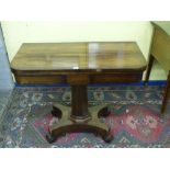 EARLY VICTORIAN ROSEWOOD FOLD OVER TOP B