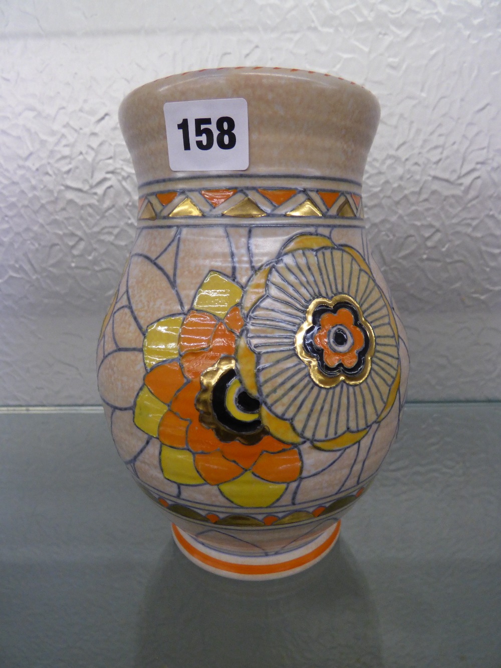 CROWN DUCAL BALUSTER VASE BY CHARLOTTE R