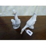 TWO NAO FIGURINES OF DUCKS 14CM HIGH APP