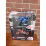 TWO BOXED GUILOY 1:10 SCALE RACING MOTORBIKES INCLUDING: YAMAHA YZRMI,