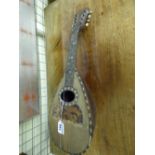 ITALIAN MANDOLIN WITH MOTHER OF PEARL INLAY A/F