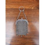 HM IMPORT LONDON SILVER CHAIN MAIL PURSE