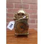 SMITHS BRASS LANTERN TYPE CLOCK