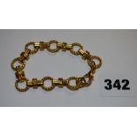 GOLD PLATED ROPE LINK BRACELET