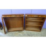 PAIR OF 20TH CENTURY FRENCH EMPIRE STYLE BOOKCASE WITH ADJUSTABLE SHELVES HAVING BRASS MOUNTS 102CM