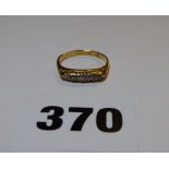 LADIES 18CT GOLD DIAMOND SET RING SIZE K 2.