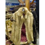 LADIES SIZE 10 LIGHT CONEY SKIN FUR COAT