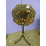 REGENCY CHINOISERIE TILT-TOP TRIPOD CANDLE STAND,