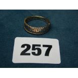 9K BI-GOLD WEAVE RING, SIZE O, 2.