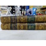 ANTIQUARIAN BOOKS -LONDON EDITED BY CHARLES KNIGHT 2VOL 1842 CALF BOUND WITH MARBLED BOARDS