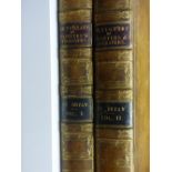 DICTIONARY OF PAINTERS AND ENGRAVERS BY MICHAEL BRIAN IN TWO VOLUMES LEATHER BOUND WITH GILT TITLES,