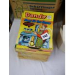 DANDY COMIC LIBRARY TEN VARIOUS EDITIONS AND THE BEANO COMIC LIBRARY TWENTY SEVEN VARIOUS EDITIONS