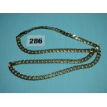 9CT GOLD FLAT CURB LINK CHAIN 45G APPROX