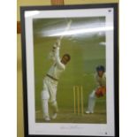 CRICKET MEMORABILIA SIR GARFIELD SOBERS SIGNED PHOTO WITH CERTIFICATE OF AUTHENTICITY 40.5CM X 58.