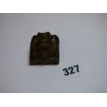 CHINESE JADE SQUARE SECTION SEAL 4CM IN DIAMETER APPROX