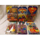 FOUR BOXED KENNER SUPERMAN ACTION FIGURES,TWO LOOSE EXAMPLES,SPAWN FIGURE,