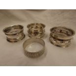 PAIR OF BIRMINGHAM SILVER NAPKIN RINGS,