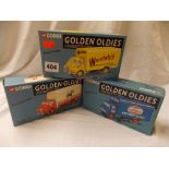 THREE BOXED CORGI GOLDEN OLDIES -30303-30302 AND 19302 DIE CAST MODELS