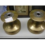 A PAIR OF BRONZED ENKES YACHT WINCHES - SERIAL NO.