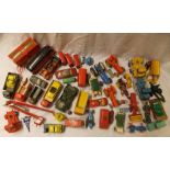 MISC SELECTION OF PLAY WORN DIECAST MODEL CARS DINKY,