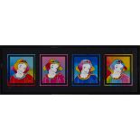 PETER MAX (1937-), GERMAN/AMERICAN  DISNEY SUITE: SNOW WHITE (4 VIEWS), 1994    Four colour