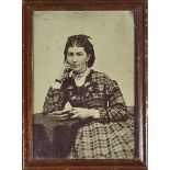 CIRCLE OF WILLIAM NOTMAN (1826-1891), CANADIAN  TWO EARLY PORTRAITS: GENTLEMAN; LADY IN TARTAN (FROM