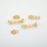 X-MEN, 2000 two sets acrylic prosthetic dental veneer uppers for character Sabretooth played by