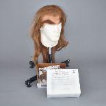 X-MEN, 2000 slicone and hair forehead prosthetic, wig and facial hair appliquÃ©s on plaster