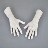 X-MEN, 2000 special make up effects plaster composite life casts of left and right hands of