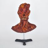 JACOBâ€™S LADDER, 1990 pigmented polyurethane grotesque demonic bust, height 17" â€” 43.2 cm.