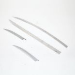 X-MEN, 2000 two aluminum and two plastic prototype blades for character Wolverine, longest length