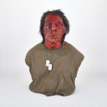 JACOBâ€™S LADDER, 1990 mixed media head and torso of grotesque demonized soldier, height 26" â€”