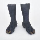 X-MEN 2, 2003 pair of pull-on silicone prosthetic â€˜feetâ€™ for charater Nightcrawlerâ€™s feet,