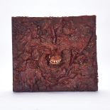 JACOBâ€™S LADDER, 1990 mixed media demonic wall panel with grotesque articulated finger puppet jaws,