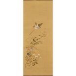ATTRIBUTED TO MARUYAMA OSHIN (1790-1838) 円山応震   Ink and colour on paper, 40" x 15.7" — 101.5 x 40